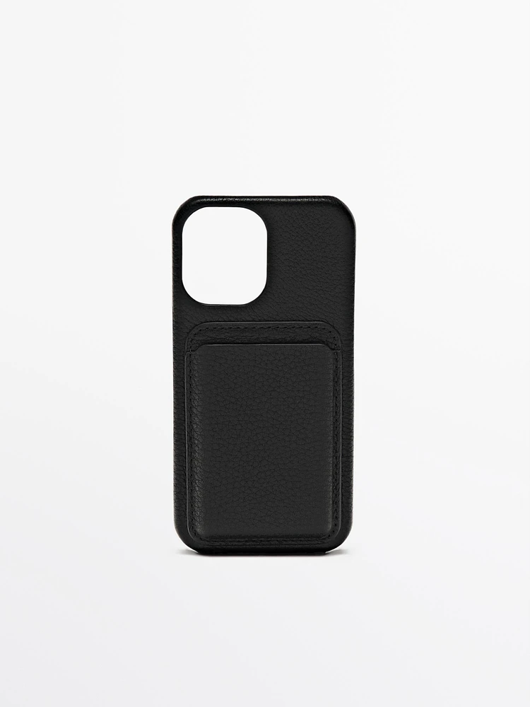 Nappa leather iPhone 16 case