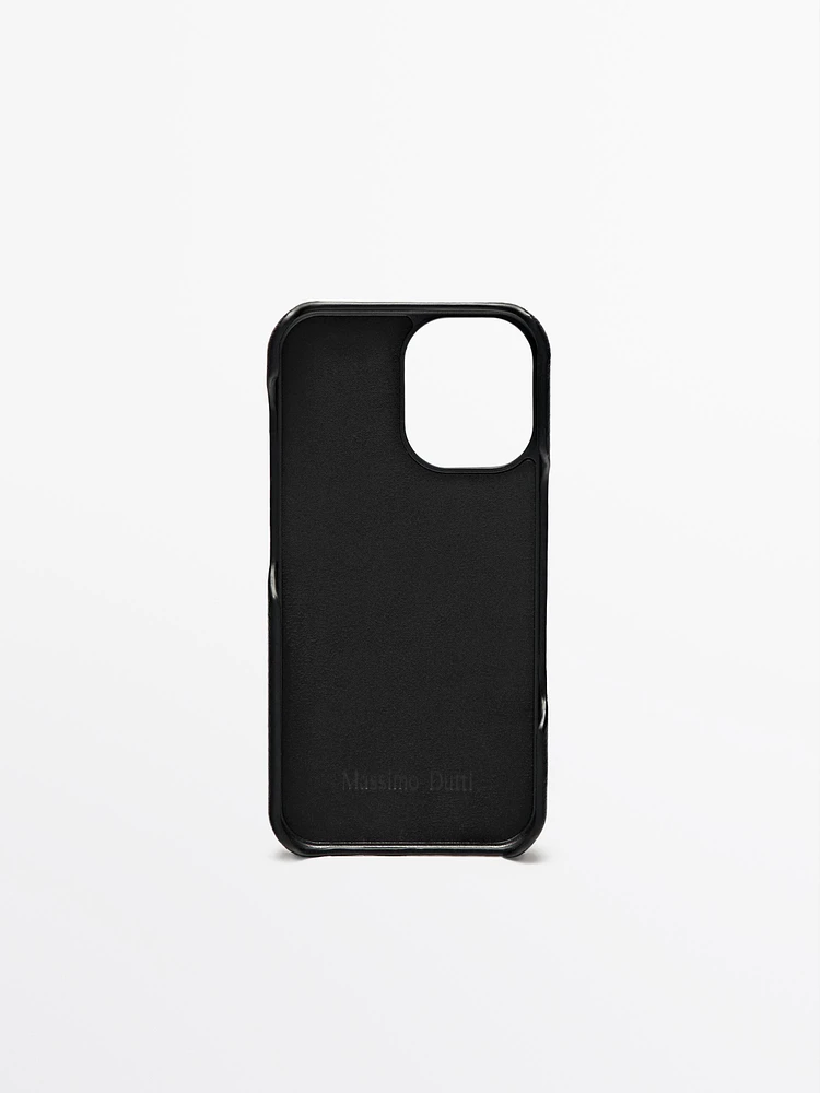 Nappa leather iPhone 16 case