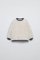 FAUX FUR SWEATSHIRT