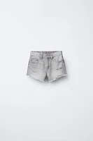 RIPPED DENIM SHORTS
