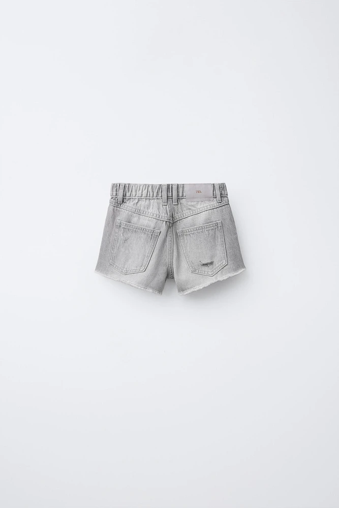 RIPPED DENIM SHORTS