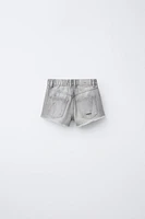 RIPPED DENIM SHORTS