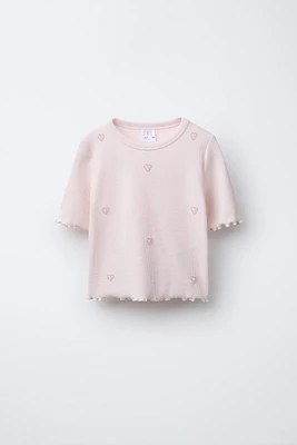 T-SHIRT CÔTELÉ FANTAISIE