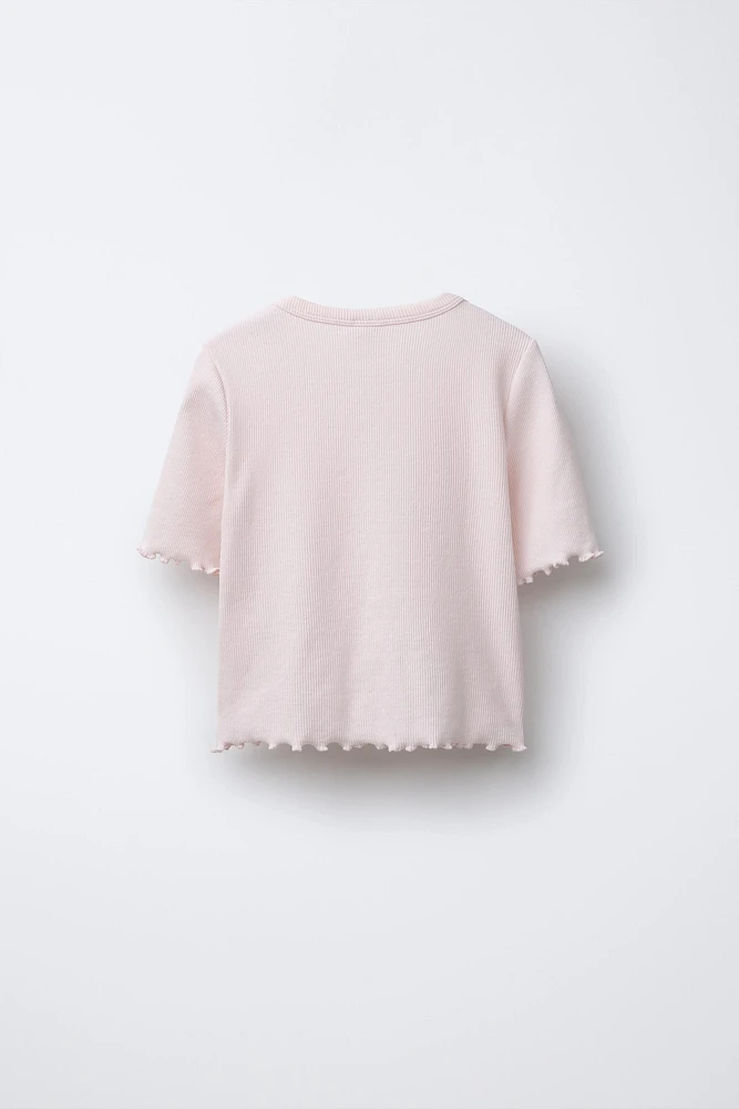 T-SHIRT CÔTELÉ FANTAISIE