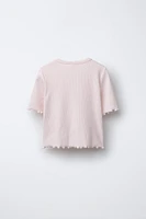 T-SHIRT CÔTELÉ FANTAISIE
