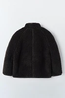 WOOL BLEND FAUX SHEARLING JACKET LIMITED EDITION