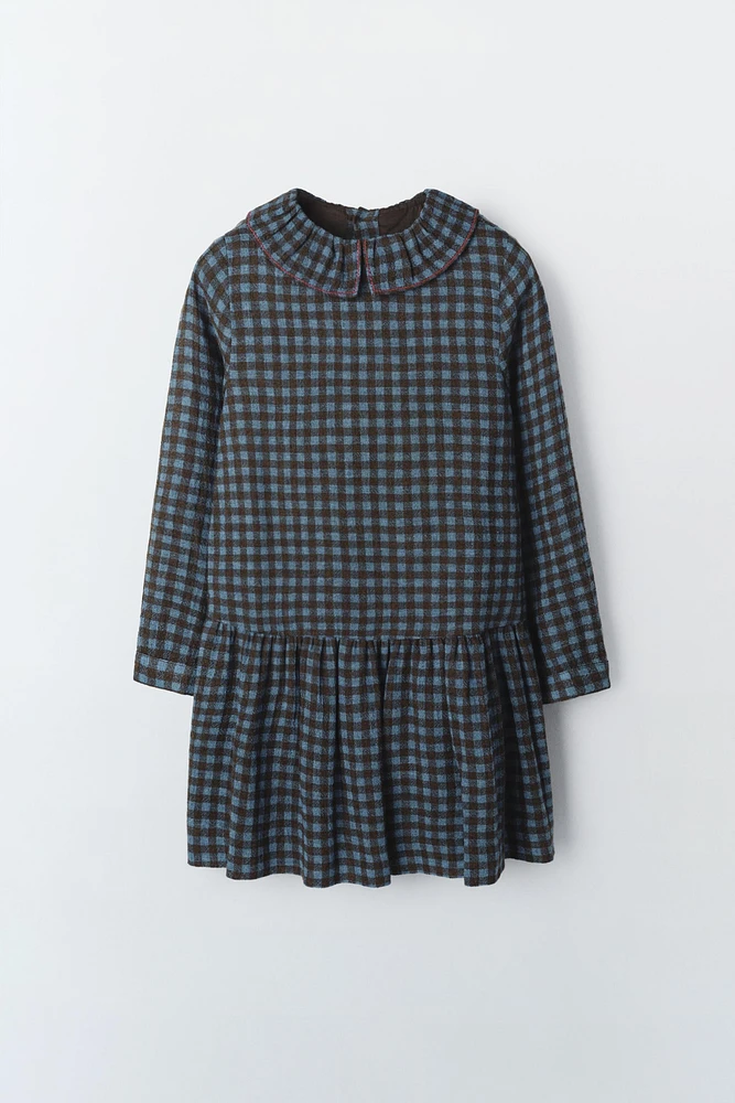 GINGHAM WOOL BLEND DRESS LIMITED EDITION