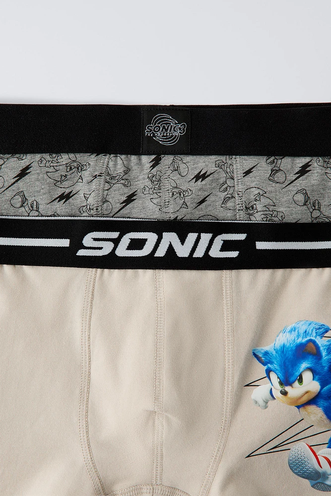 6-14 YEARS/ TWO PACK OF SONIC © SEGA BOXERS