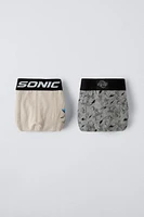 6-14 YEARS/ TWO PACK OF SONIC © SEGA BOXERS