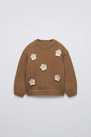 FLORAL KNIT SWEATER