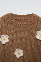 FLORAL KNIT SWEATER