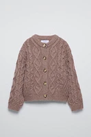 CABLE-KNIT CARDIGAN