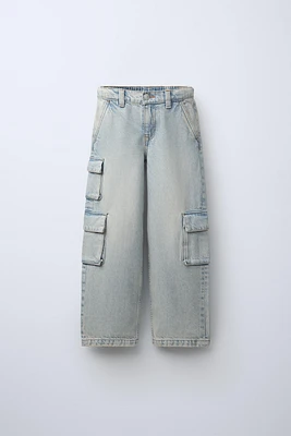 CARGO JEANS WITH POCKETS