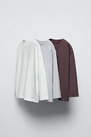 THREE-PACK OF PLAIN T-SHIRTS