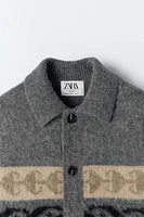 ALPACA AND WOOL BLEND JACQUARD CARDIGAN LIMITED EDITION