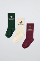 THREE-PACK OF PRINTED SOCKS