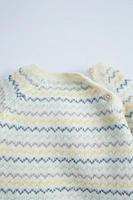 2 1 ZIGZAG STRIPED KNIT CARDIGAN