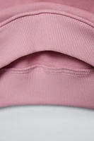 TEXT PRINT HOODED SWEATSHIRT