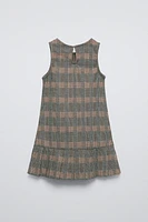 PLAID PINAFORE DRESS