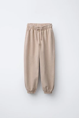 WASHED EFFECT JOGGER PANTS