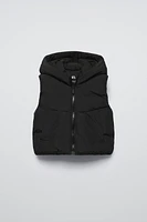 HOODED PUFFER VEST