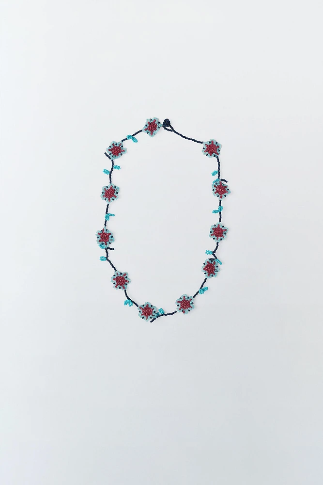 BEADED FLORAL NECKLACE LIMITED EDITION