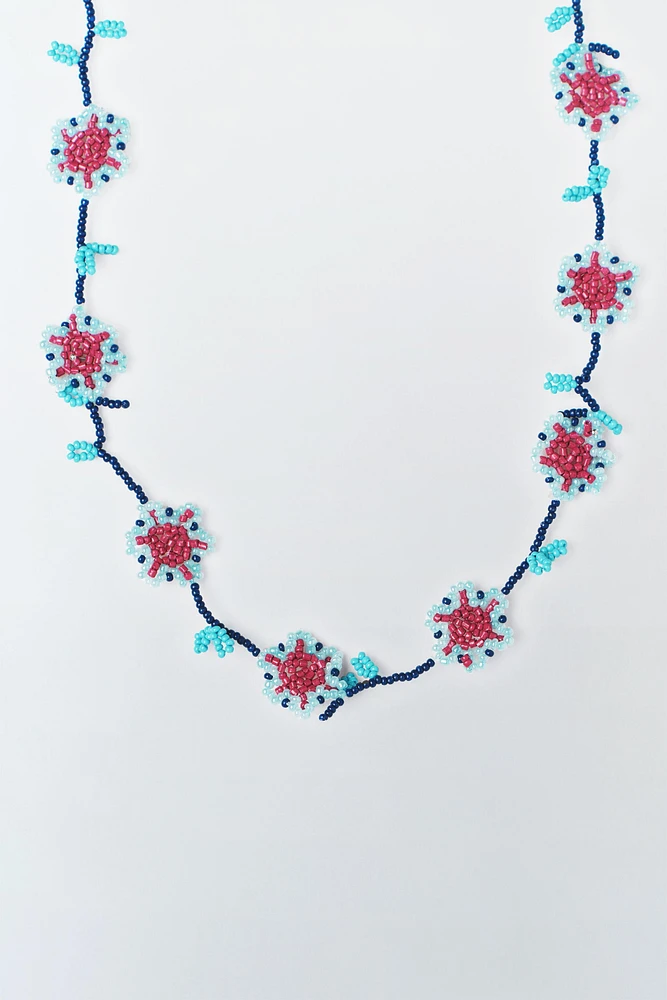 BEADED FLORAL NECKLACE LIMITED EDITION