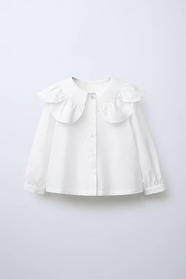 COLLARED POPLIN SHIRT