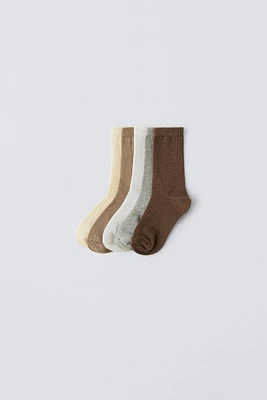 LOT DE CINQ PAIRES CHAUSSETTES UNIES