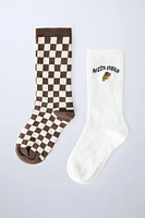 TWO PACK OF PRINTED SOCKS