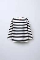 EMBROIDERED STRIPED T-SHIRT