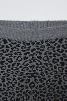 ANIMAL PRINT KNIT LEGGINGS