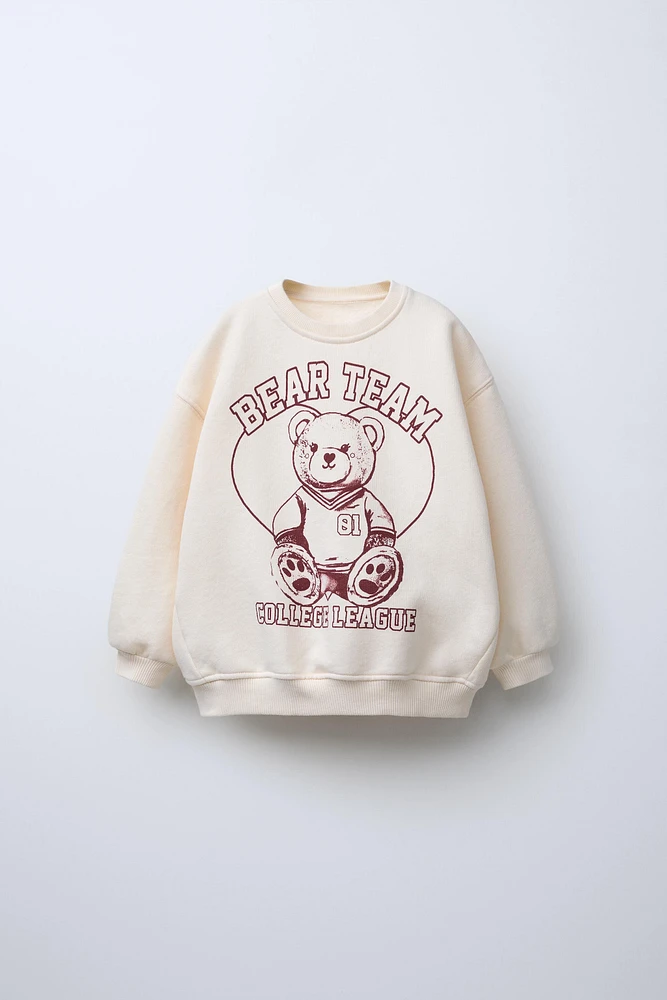 BEAR PRINT SWEATSHIRT