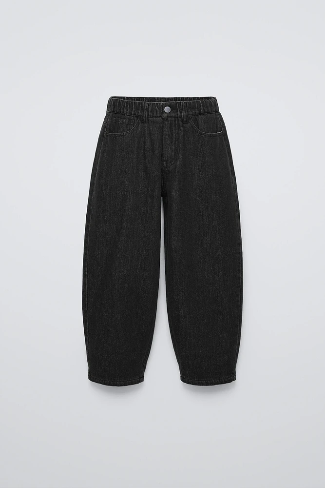 POLAR FLEECE LINED BALLOON JEANS