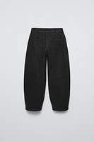 POLAR FLEECE LINED BALLOON JEANS