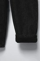 POLAR FLEECE LINED BALLOON JEANS