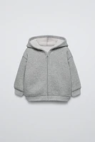 PLUSH HOODED SWEATSHIRT