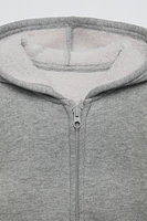 PLUSH HOODED SWEATSHIRT