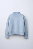 MOCK NECK KNIT SWEATER