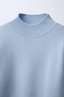 MOCK NECK KNIT SWEATER