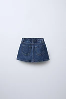 BUTTONED DENIM SKIRT