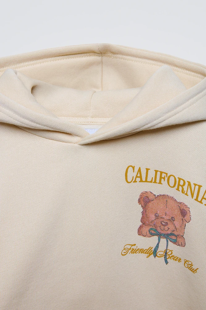 HOODIE SWEATSHIRT WITH BEAR