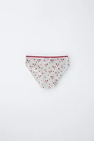 AGES 6-14/ THREE-PACK OF HEART UNDERWEAR