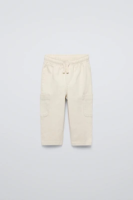 SERGED DRAWSTRING STRAIGHT PANTS