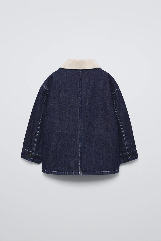 CORDUROY COLLAR DENIM JACKET