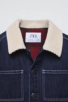 CORDUROY COLLAR DENIM JACKET