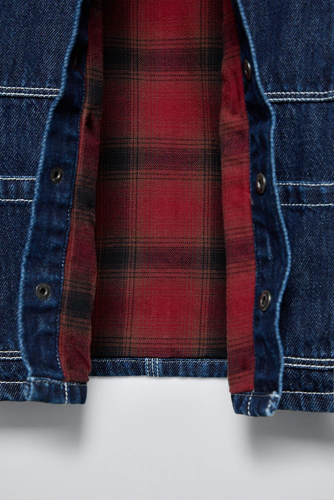 CORDUROY COLLAR DENIM JACKET