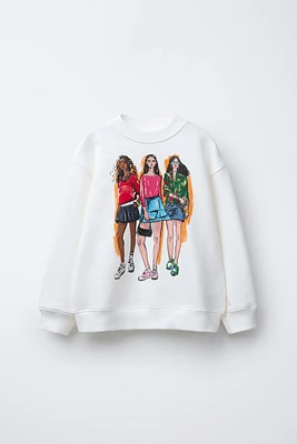 DOLL PRINT SWEATSHIRT