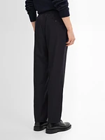 100% wool jogger fit trousers