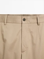 100% cotton twill relaxed fit trousers